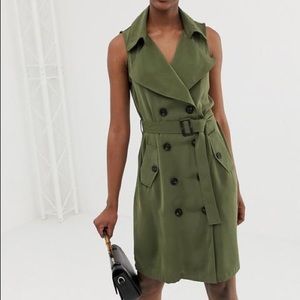 Vero Moda Green Trench Dress